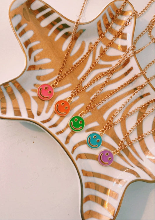 smiley face necklace