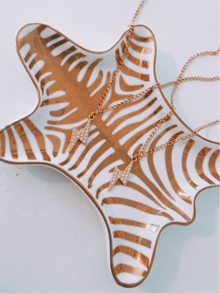golden lightning necklace